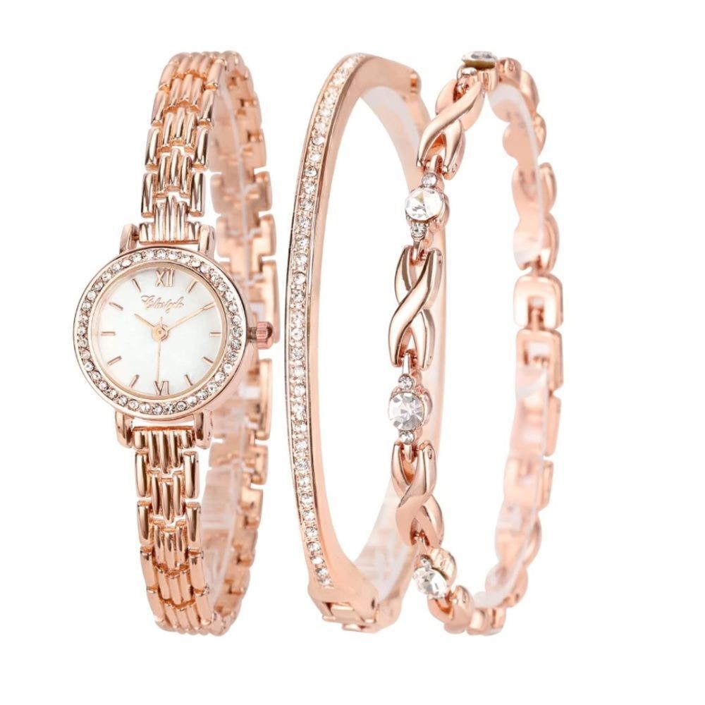 Rose Gold Watch Bangle Set - Picture 3 of 5